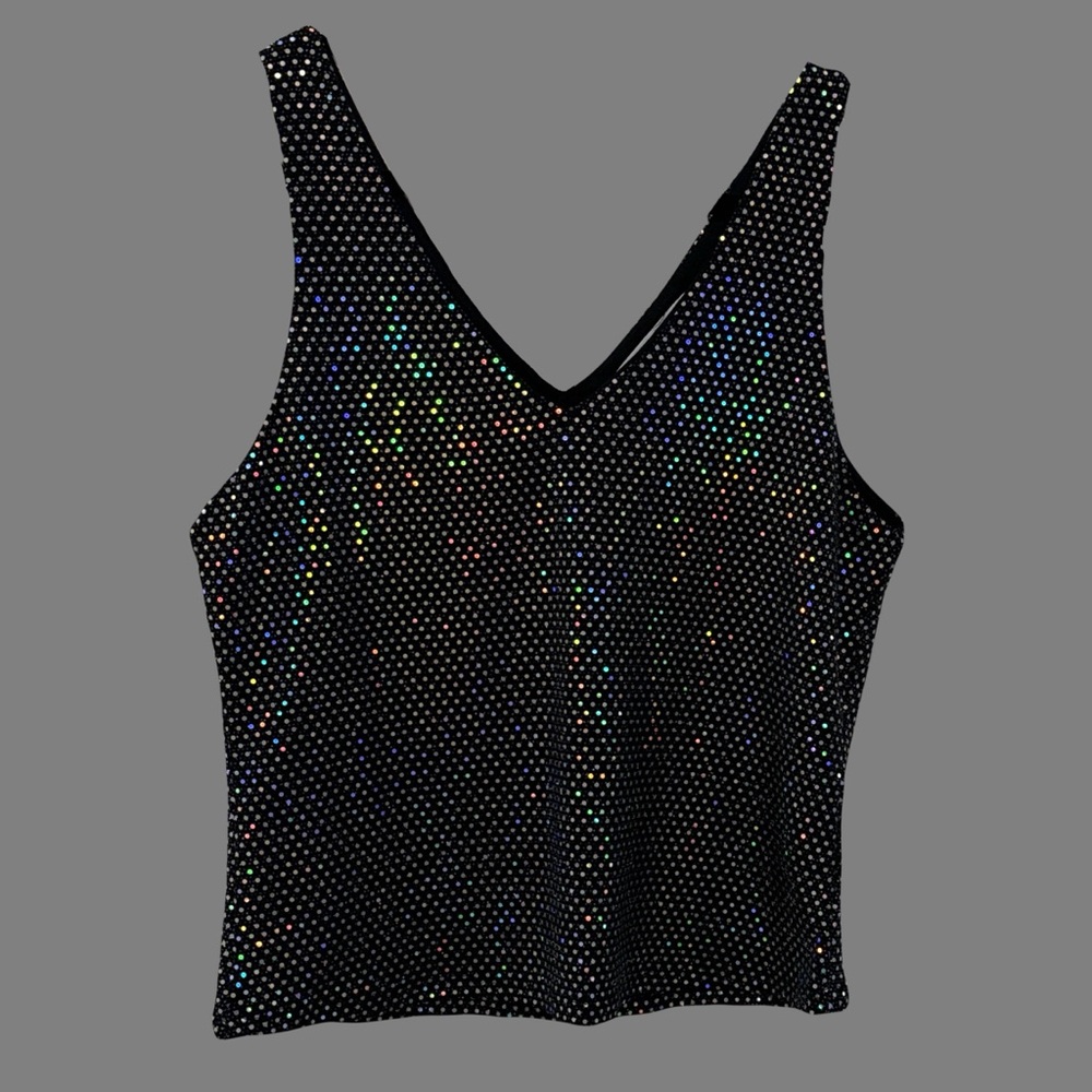 Holographic sequin tank